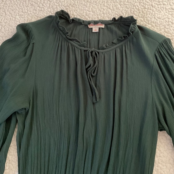 KNOX ROSE DARK GREEN HOLIDAY DRESS SMALL EXCELLENT - Picture 2 of 4